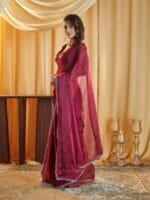 OnlyTrend Embellished Beads and Stones Saree