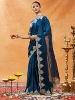 OnlyTrend Embellished Embroidered Saree