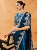 OnlyTrend Embellished Embroidered Saree