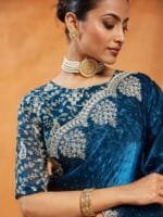 OnlyTrend Embellished Embroidered Saree