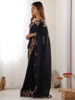 OnlyTrend Embellished Embroidered Saree