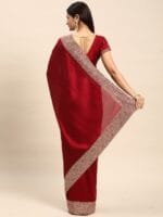 OnlyTrend Embellished Embroidered Saree