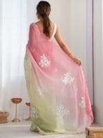OnlyTrend Embellished Sequinned Pure Chiffon Saree