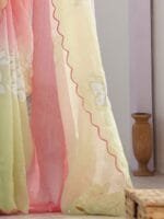 OnlyTrend Embellished Sequinned Pure Chiffon Saree