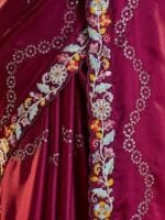 OnlyTrend Embellished Sequinned Pure Silk Saree