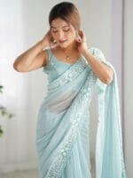 OnlyTrend Embellished Sequinned Saree