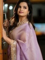 OnlyTrend Embellished Tissue Saree