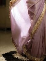 OnlyTrend Embellished Tissue Saree