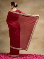 OnlyTrend Embroidered Pure Silk Saree