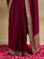 OnlyTrend Embroidered Pure Silk Saree