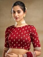 OnlyTrend Embroidered Pure Silk Saree