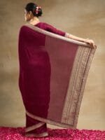 OnlyTrend Embroidered Pure Silk Saree