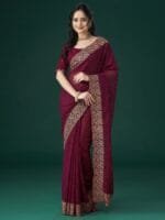 OnlyTrend Embroidered Sarees