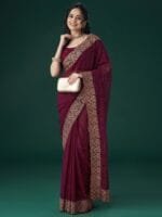 OnlyTrend Embroidered Sarees