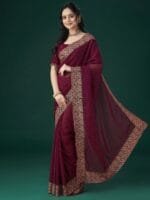 OnlyTrend Embroidered Sarees