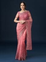 OnlyTrend Floral Embroidered Saree