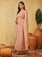 OnlyTrend Floral Embroidered Saree