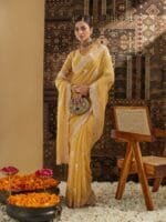 OnlyTrend Floral Phulkari Silk Blend Saree