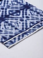 OnlyTrend Women Blue Bandhani Printed Pure Cotton Kurta with Palazzos & Dupatta