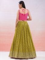 OnlyTrend Women Embroidered Semi-Stitched Lehenga & Unstitched Blouse With Dupatta